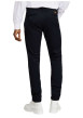 Thumbnail Pantalon chino en coton bleu marine uni à coupe skinny et à taille intermédiaire - Image 2