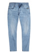 Thumbnail Jean en coton bleu stone légèrement délavé avec une coupe slim