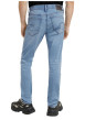 Thumbnail Jean en coton bleu stone légèrement délavé avec une coupe slim - Image 2