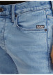 Thumbnail Jean en coton bleu stone légèrement délavé avec une coupe slim - Image 3