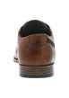 Thumbnail Derbies en cuir cognac à talon plat et à lacets ronds avec soufflets élastiqués - Image 6