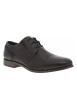 Thumbnail Derbies en cuir café plates avec des lacets ronds et surpiqûres ton sur ton - Image 3