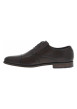 Thumbnail Derbies en cuir café plates avec des lacets ronds et surpiqûres ton sur ton - Image 2