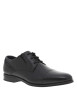 Thumbnail Derbies en cuir noires à semelle noire à talon plat et à lacets ronds enduits - Image 3