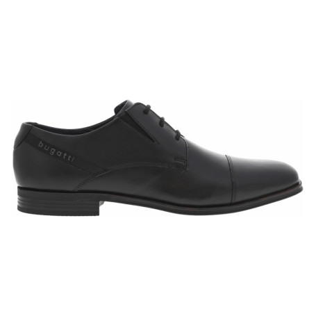 Derbies en cuir noires à semelle noire à talon...