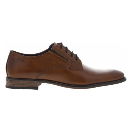 Derbies en cuir cognac plates à lacets ronds...