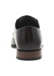 Thumbnail Derbies en cuir café à talon plat et à lacets ronds enduits avec claque unie - Image 6