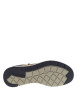 Thumbnail Sneakers en croûte de cuir cognac plates à lacets plats avec contrefort marine - Image 5