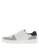 Thumbnail Sneakers blanches plates avec empiècement en suédine et à lacets - Image 2