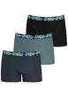 Thumbnail Lot de 3 Boxers classiques en coton multicolores unis avec marque à la taille