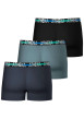 Thumbnail Lot de 3 Boxers classiques en coton multicolores unis avec marque à la taille - Image 2