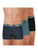 Thumbnail Lot de 3 Boxers classiques en coton multicolores unis avec marque à la taille - Image 4