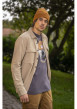 Thumbnail Cargo en coton camel uni à coupe regular fit avec des lacets à la taille - Image 2