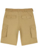 Thumbnail Short cargo en coton beige uni à coupe regular fit avec une ceinture à la taille - Image 2