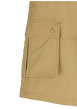 Thumbnail Short cargo en coton beige uni à coupe regular fit avec une ceinture à la taille - Image 3