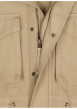 Thumbnail Blouson en coton beige uni à coupe ample avec un col montant - Image 3