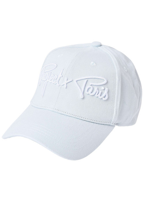 Casquette strapback en coton bleue ciel unie réglable à l'arrière par un clip