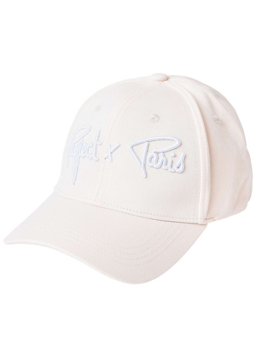 Casquette strapback en coton écrue unie réglable à l'arrière par un clip