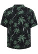 Thumbnail Chemise à manches courtes verte avec un imprimé tropical et un col cubain - Image 2