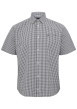 Thumbnail Chemise en coton bleue avec un imprimé vichy et une coupe regular fit