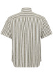 Thumbnail Chemise en coton et lin mélangé kaki rayée avec une coupe regular fit - Image 2