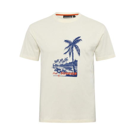 T-shirt en coton blanc imprimé à l'avant avec...