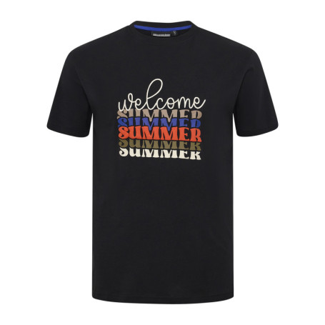 T-shirt en coton noir avec des écritures...