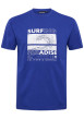 Thumbnail T-shirt en coton bleu avec un imprimé à l'avant et une coupe droite