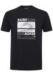 Thumbnail T-shirt en coton noir avec un imprimé à l'avant et une coupe droite