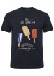 Thumbnail T-shirt en coton bleu marine imprimé sur le devant avec un col rond