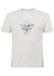 Thumbnail T-shirt en coton blanc imprimé à la poitrine à coupe droite et à col rond