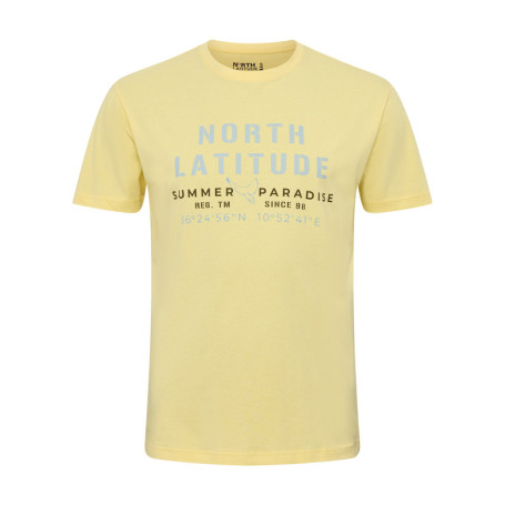 T-shirt en coton jaune avec des écritures...
