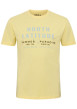 Thumbnail T-shirt en coton jaune avec des écritures imprimées à la poitrine et un col rond