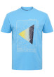 Thumbnail T-shirt en coton bleu avec un gros imprimé à l'avant et une coupe droite