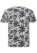 Thumbnail T-shirt en coton bleu avec un imprimé all-over et un col rond