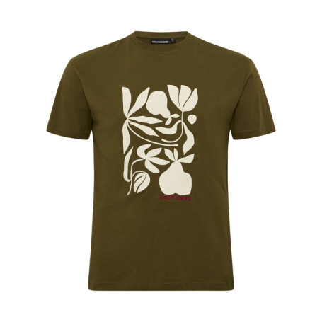 T-shirt en coton kaki avec des graphismes...