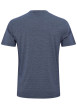 Thumbnail T-shirt en coton bleu chiné et imprimé à l'avant avec un col rond - Image 2