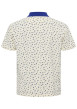 Thumbnail Polo à manches courtes en coton écru à petits motifs avec une coupe droite - Image 2
