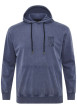 Thumbnail Sweat à capuche en coton mélangé bleu délavé avec une coupe droite