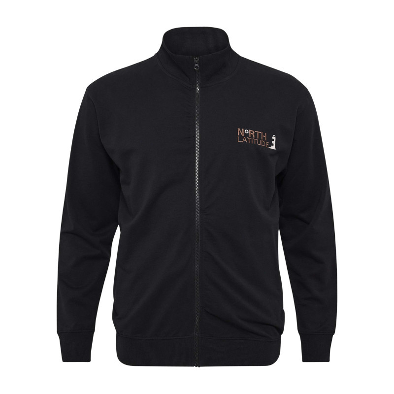 North 56°4 - Gilet En Coton Noir Uni Avec Une Coupe Slim Et Un Col Montant - Noir North 56°4 - Gilet En Coton Noir Uni Avec Une Coupe Slim Et Un Col Montant - Noir