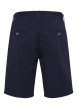Thumbnail Short chino en coton bleu marine uni avec une coupe slim et des passants - Image 2