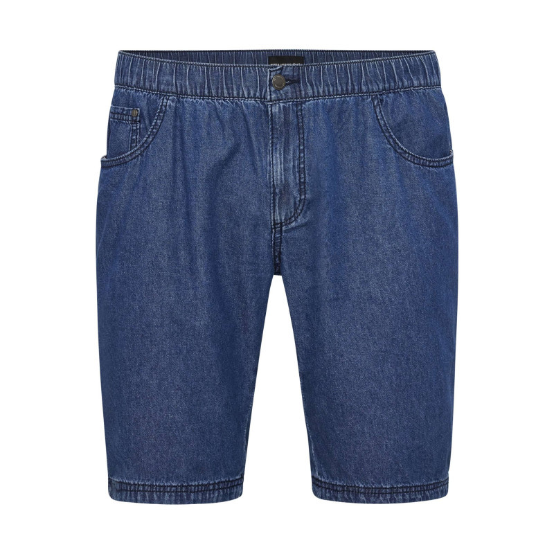 North 56°4 - Short Chino En Coton Bleu Uni Aspect Denim Avec Une Coupe Slim - Bleu North 56°4 - Short Chino En Coton Bleu Uni Aspect Denim Avec Une Coupe Slim - Bleu