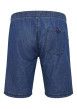 Thumbnail Short chino en coton bleu uni aspect denim avec une coupe slim - Image 2