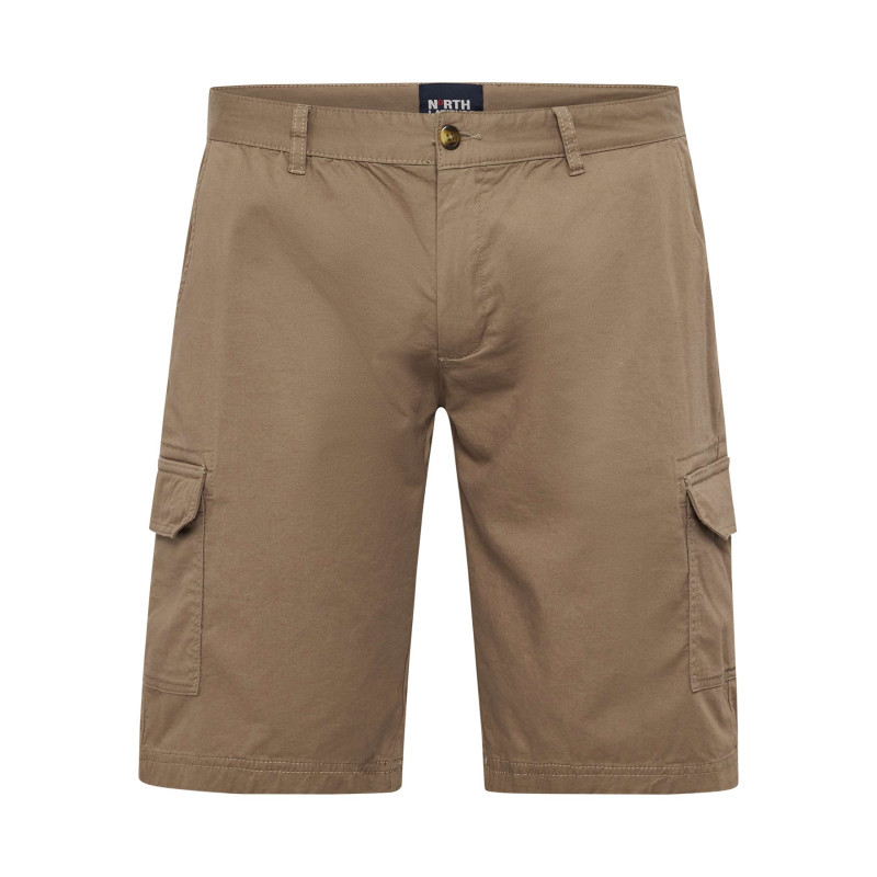North 56°4 - Short Cargo En Coton Beige Uni Avec Une Coupe Regular Fit Et Des Poches à Rabat - Beige North 56°4 - Short Cargo En Coton Beige Uni Avec Une Coupe Regular Fit Et Des Poches à Rabat - Beige