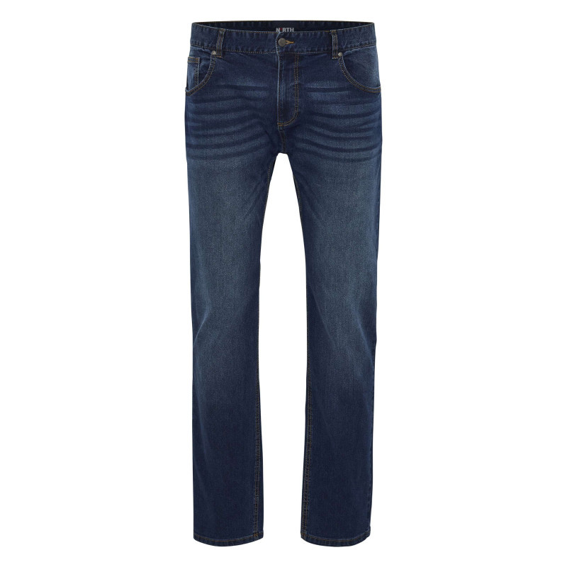 North 56°4 - Jean En Coton Mélangé Bleu Indigo Délavé Aux Cuisses à Coupe Slim - Indigo North 56°4 - Jean En Coton Mélangé Bleu Indigo Délavé Aux Cuisses à Coupe Slim - Indigo