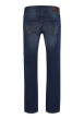 Thumbnail Jean en coton mélangé bleu indigo délavé aux cuisses à coupe slim - Image 2