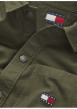 Thumbnail Chemise en coton régénératif kaki unie à coupe droite et col français - Image 3