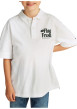 Thumbnail Polo en coton régénératif blanc imprimé au dos, coupe droite et col polo - Image 4