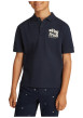 Thumbnail Polo en coton régénératif marine à imprimé avec une coupe droite et boutons - Image 4