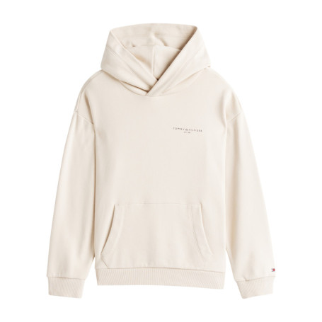 Sweat en coton régénératif mélangé beige uni...